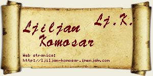 Ljiljan Komosar vizit kartica